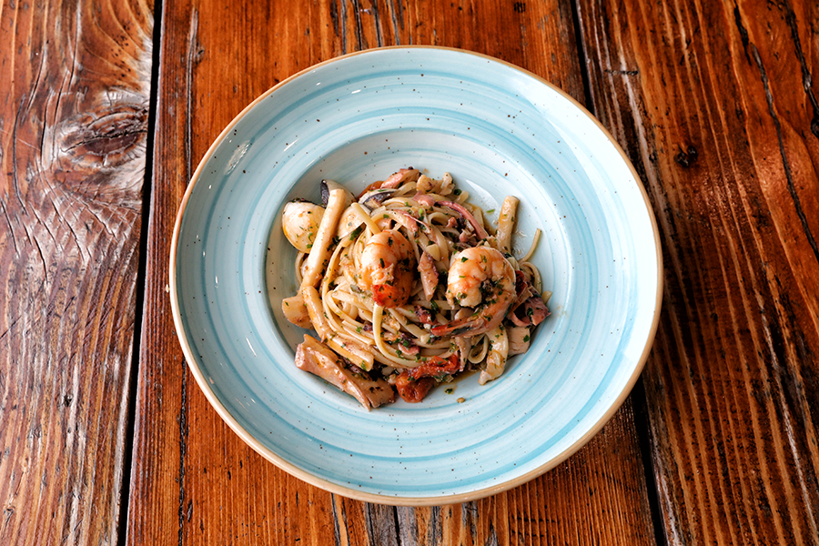 Linguine me Karkalec dhe Kungull